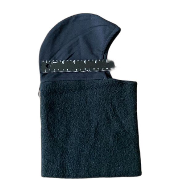 Turtle Fur Pullover Hat Soft Black Fleece Neck Warmer with Hood - Picture 10 of 10